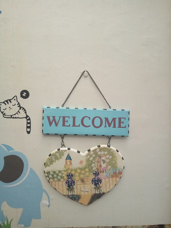 Bảng welcome lâu đài